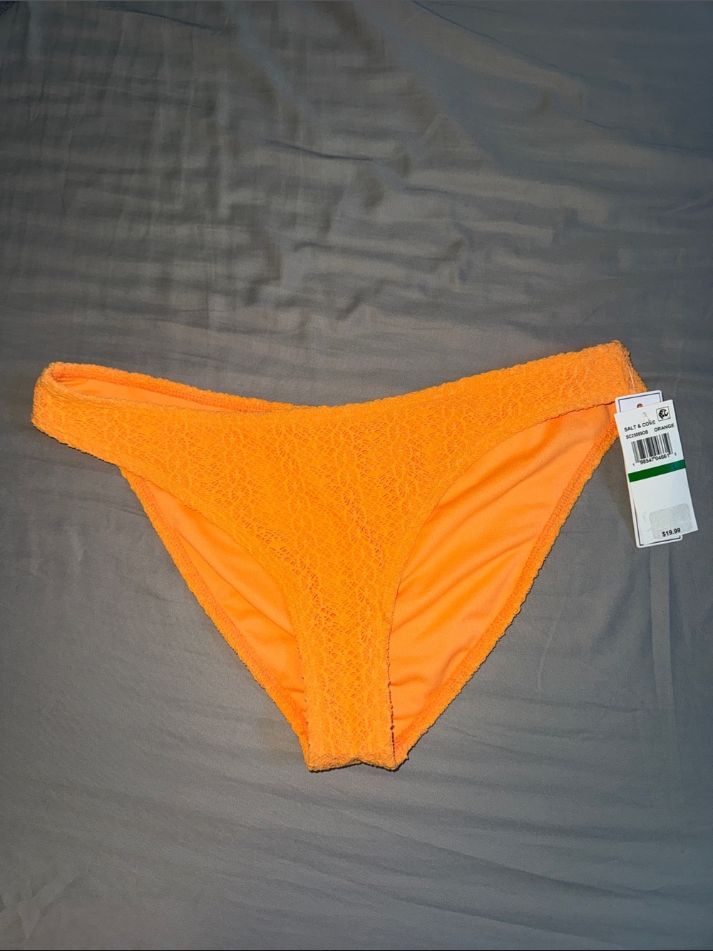 Salt + Cove Women's Large Orange Lace-Trim Bikini Bottom NWT